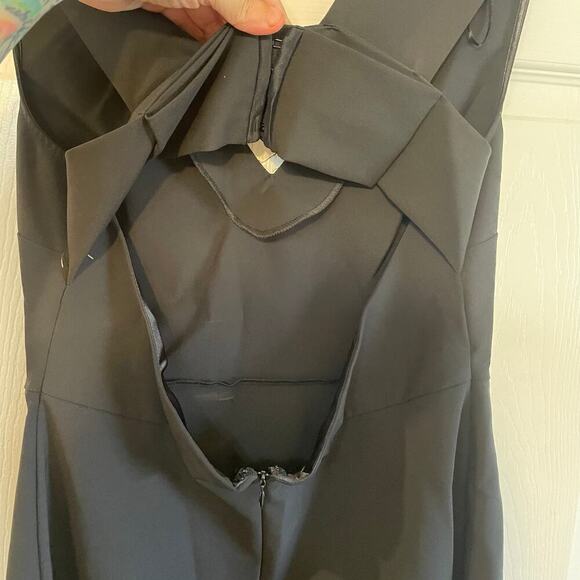 Zara woman plunging v neck, fit & flare open back party dress size large - Picture 8 of 12